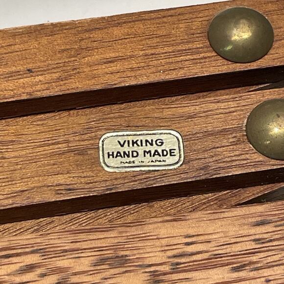 VintageWood & Brass Tack Expanding Wine Rack Table Top 8 Bottle Holder Expands - Picture 9 of 10